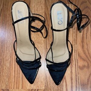 Patented Leather Pointed Toe Heels